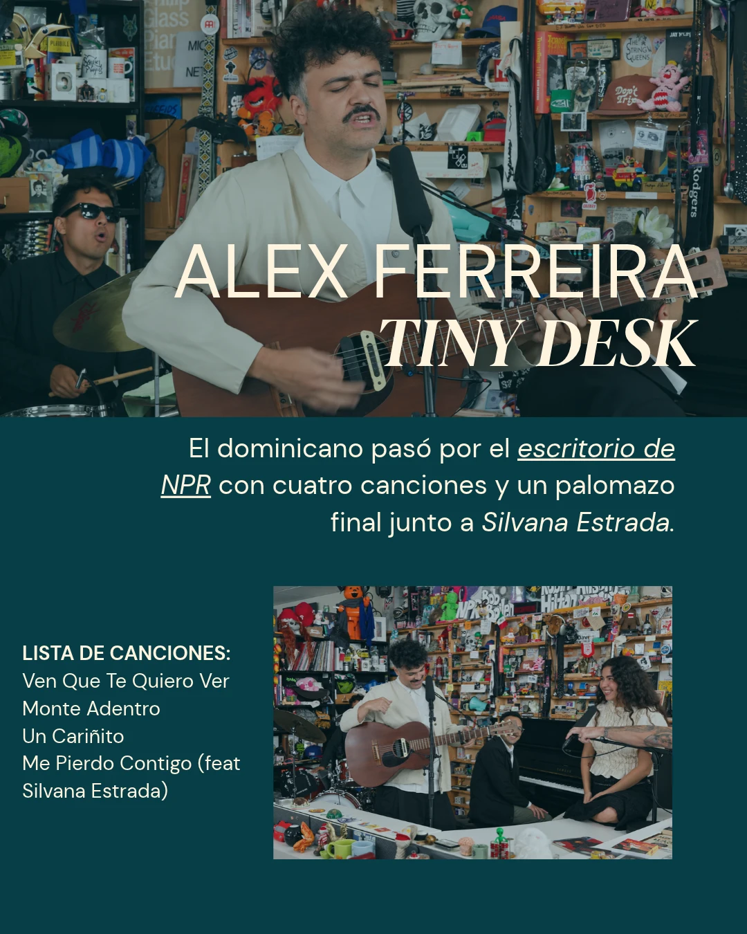 Alex Ferreira y Silvana Estrada · detalle de la publicación original